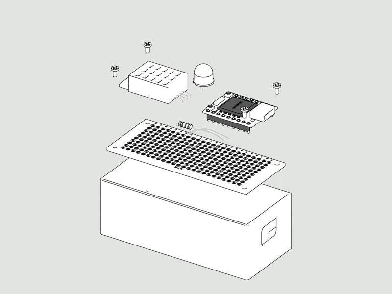 Klima-Bit · Explosionsansicht in Line Art