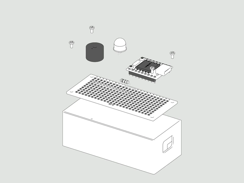 Alarm-Bit · Explosionsansicht in Line Art