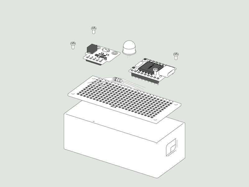 Air-Bit · Explosionsansicht in Line Art