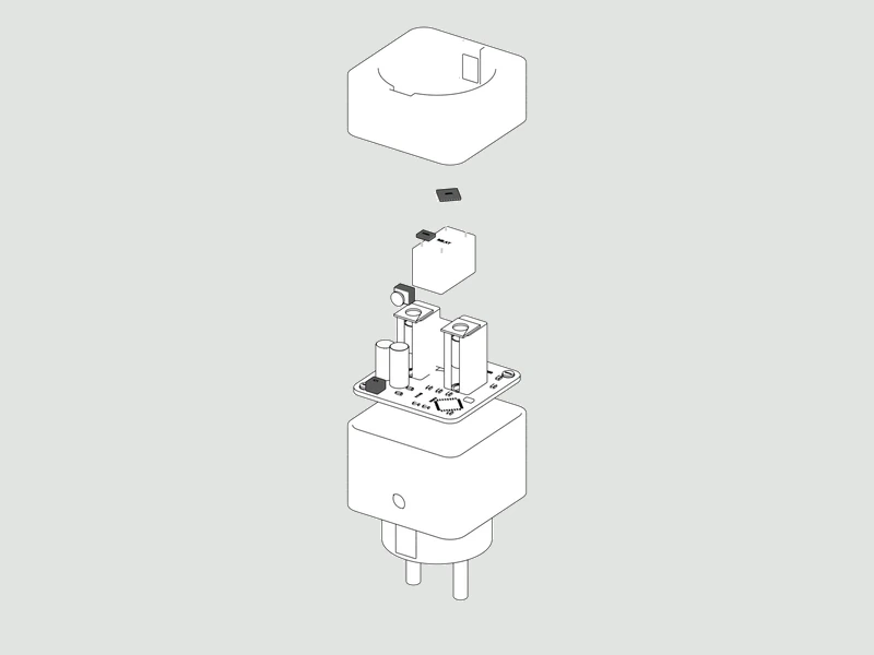 Power-Bit · Explosionsansicht in Line Art